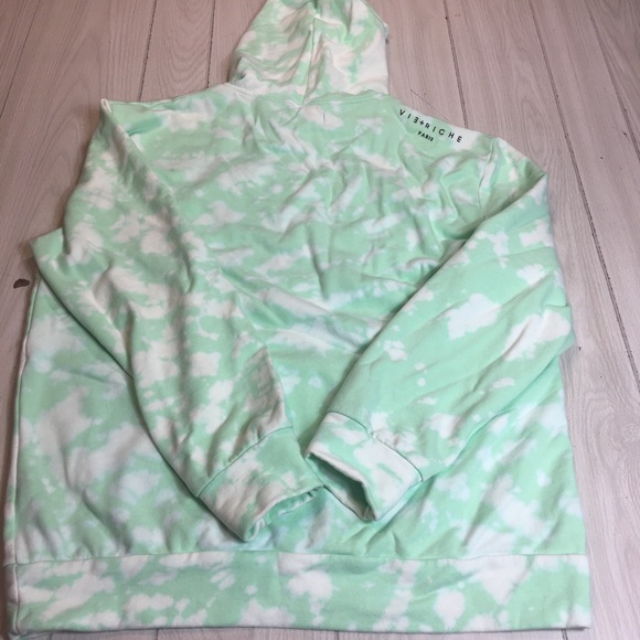 Vie Riche Mens París Hoodie Angel Rose Embroidery  Kangaroo Pocket Green 2XL - Picture 9 of 13